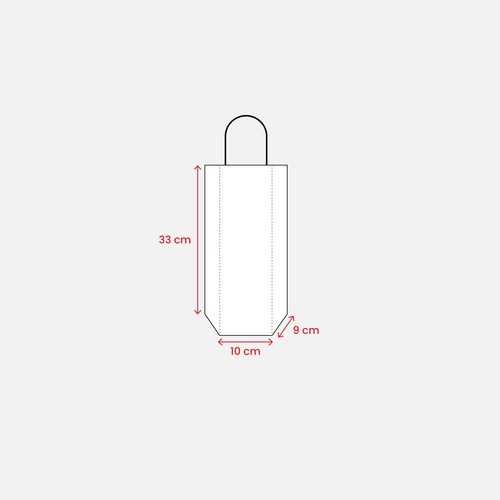 157 g/m2 laminiertes Papier Flaschenfalten-Shopper mit Bodenverstärkung