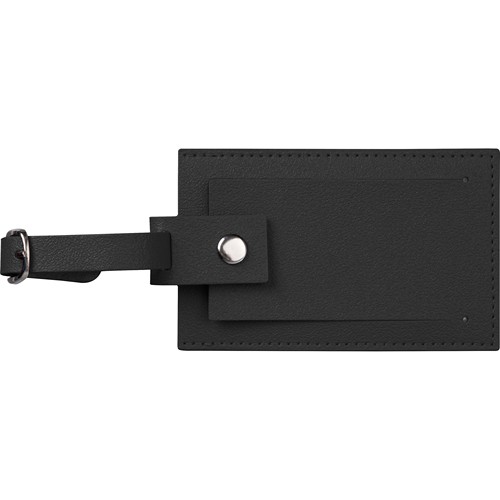 Faux leather luggage tag