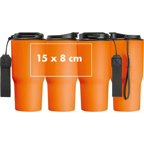 Dubbelwandige drinkbeker van rvs, 550 ml Dubbelwandige drinkbeker van rvs, 550 ml