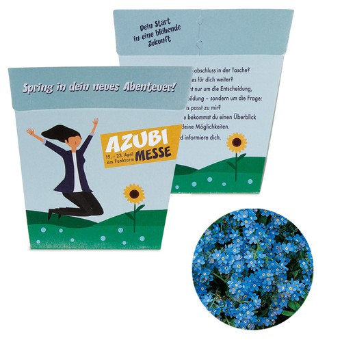 Carte POTTI - kit de graines (papier blanc) - Myosotis Carte POTTI - kit de graines (papier blanc) - Myosotis