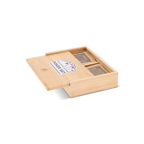 Playing card set in bamboo box