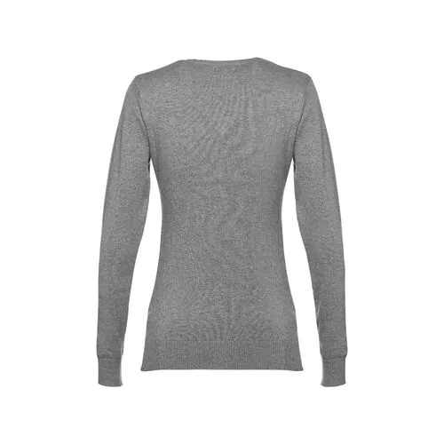 THC MILAN WOMEN. Pullover met V-hals voor dames in katoen en polyamide