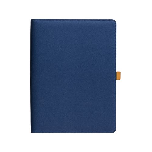 A4 block folder made of R-PET with metal closing hook