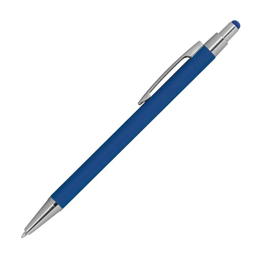 Metal ballpen with rubber coating and touch function Metal ballpen with rubber coating and touch function