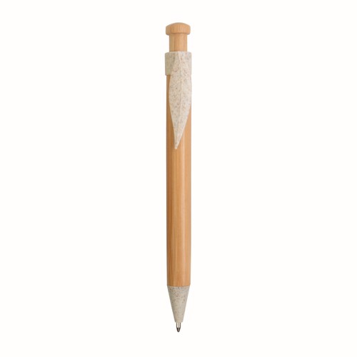Penna a scatto in bamboo, paglia di grano (50%) e PP (50%) Penna a scatto in bamboo, paglia di grano (50%) e PP (50%)