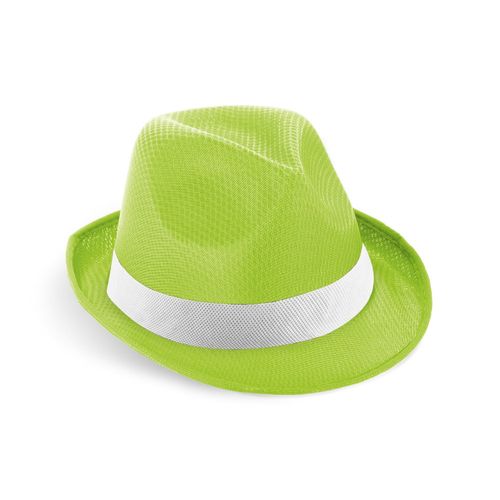 MANOLO POLI. Hat in PP with white polyester ribbon