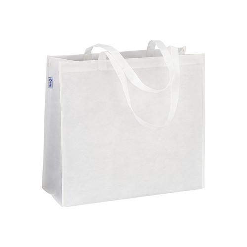Bolsa de PET reciclado 80 g/m2, asas largas y fuelle