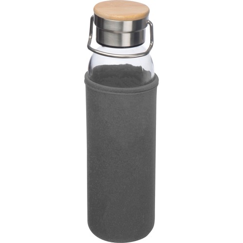 Glass bottle with neoprene sleeve, 600ml Glass bottle with neoprene sleeve, 600ml