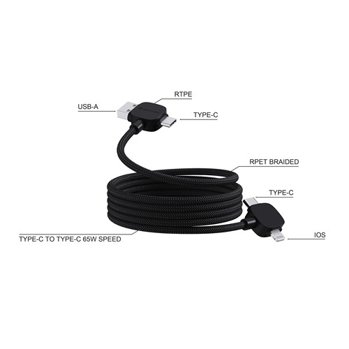 Urban Vitamin Stockton 65W RCS RTPE/RPET magnetic cable Urban Vitamin Stockton 65W RCS RTPE/RPET magnetic cable