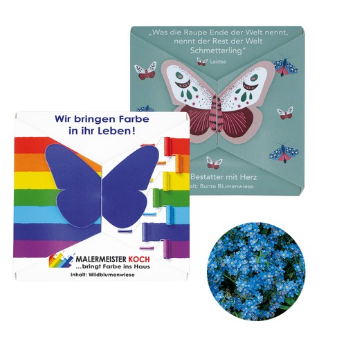 Closure – Butterfly Seed Card - Forget-me-not