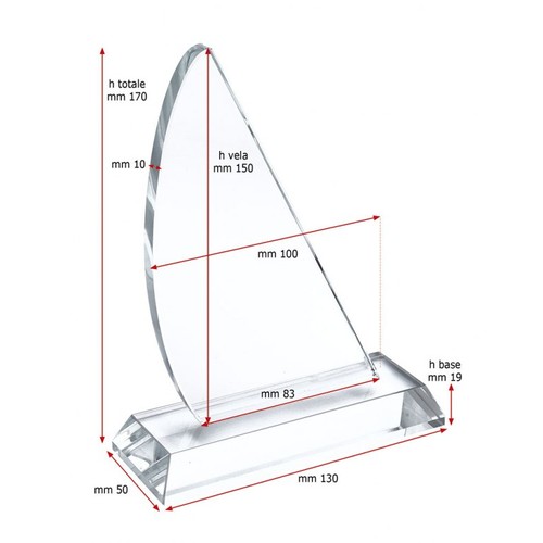 TROPHY SAIL 150X100X10 MM