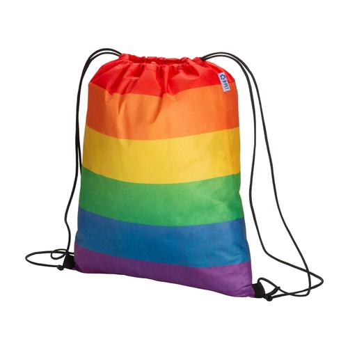 70g/m2 R-PET Rainbow backpack in with choke closure 70g/m2 R-PET Rainbow backpack in with choke closure