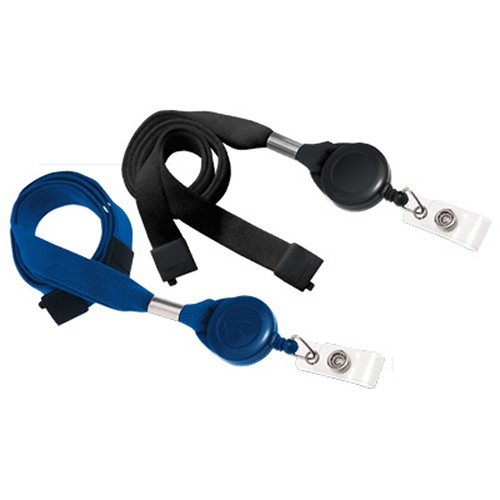 Buisvormige lanyards met veiligheidssluiting en badge-jojo Buisvormige lanyards met veiligheidssluiting en badge-jojo