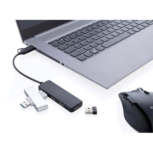 RCS recycled plastic USB hub with dual input RCS recycled plastic USB hub with dual input