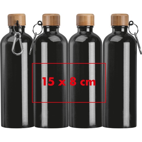 Gourde en acier inoxydable avec mousqueton, 750ml