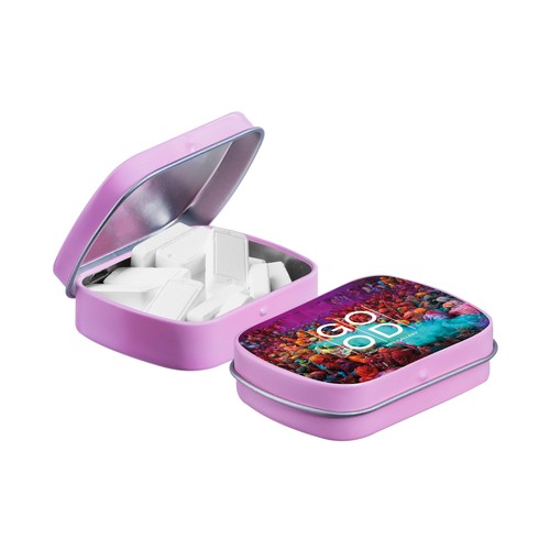 Mini hinged tin with shape mints
