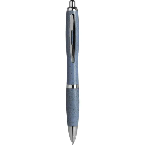 PENNA A SFERA IN PAGLIA DI GRANO+ABS E METALLO