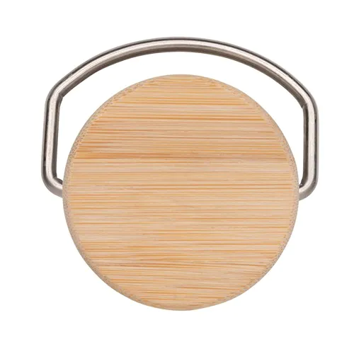 Bouteille en acier inoxydable avec couvercle en bambou Bouteille en acier inoxydable avec couvercle en bambou
