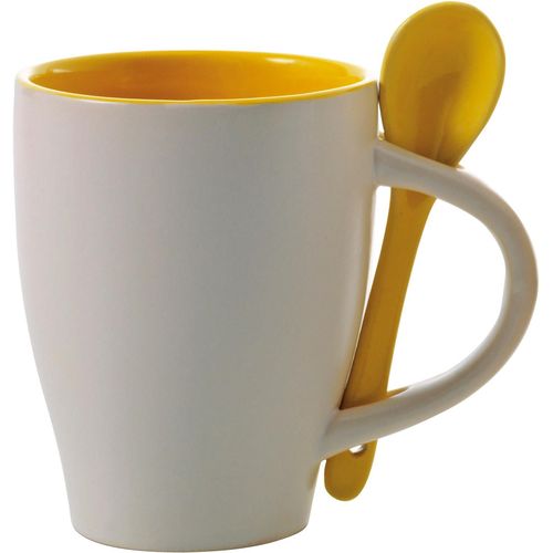Ceramic mug with spoon Eduardo
