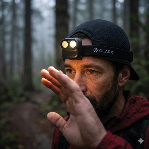 Gear X RCS rPlastic head torch with motion sensor Gear X RCS rPlastic head torch with motion sensor