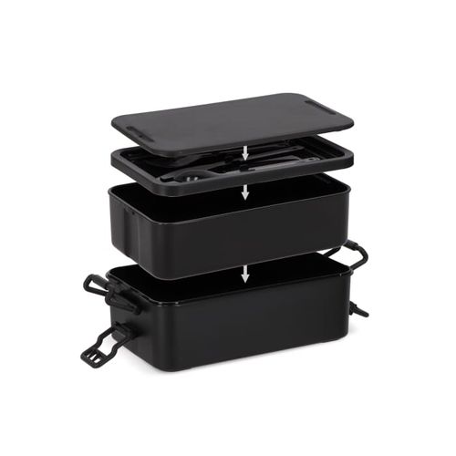 Double layer Lunch Box with Cutlery