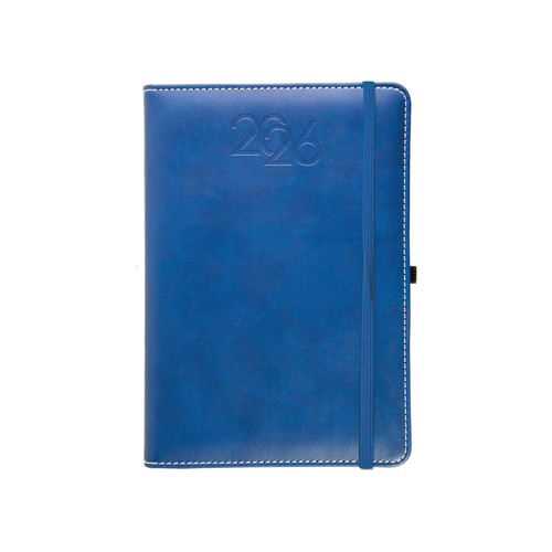 Agenda journalier 2026, couverture rigide en PU thermocollé avec piqûres sur les bords