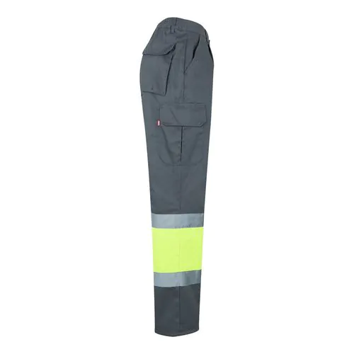 VL POSEIDON LARGE. Two-tone multi-pocket twill trousers (210g/m²), in cotton (20%) and polyester (80%)