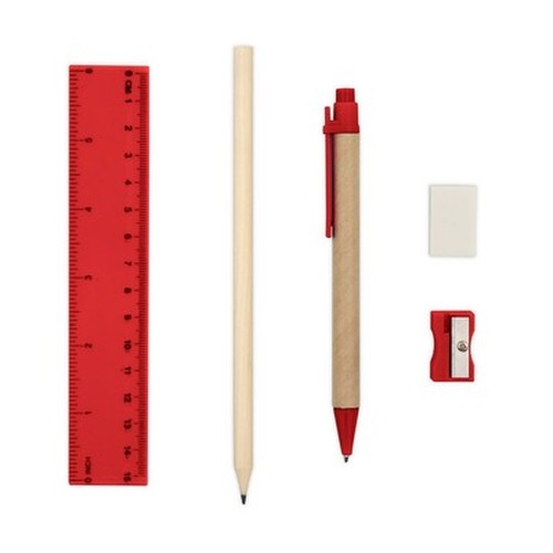 School set, pencil case, pencil, ball pen, ruler, eraser and pencil sharpener | Tobias School set, pencil case, pencil, ball pen, ruler, eraser and pencil sharpener | Tobias
