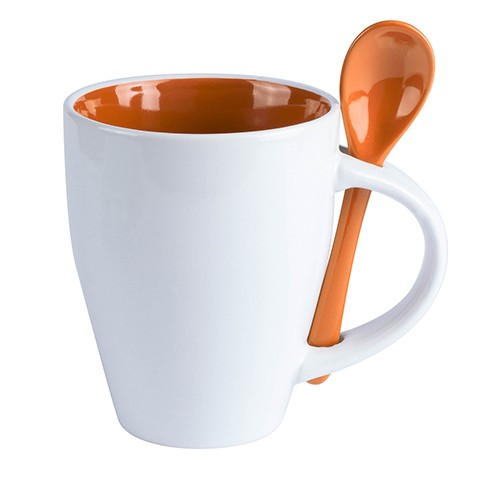 Cup with teaspoon 350ml Arama