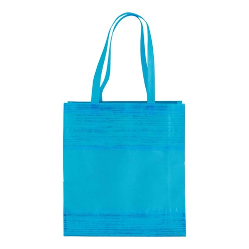 Bolsa de tejido sin tejer termosoldado, con asas largas y fuelle Bolsa de tejido sin tejer termosoldado, con asas largas y fuelle