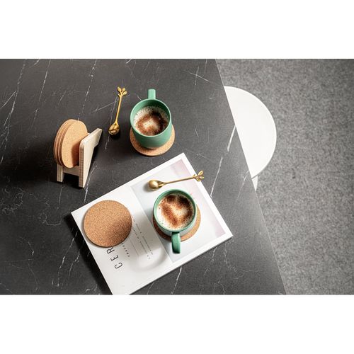 PLYCORK. Support en contreplaqué avec 6 sous-verres en liège PLYCORK. Support en contreplaqué avec 6 sous-verres en liège