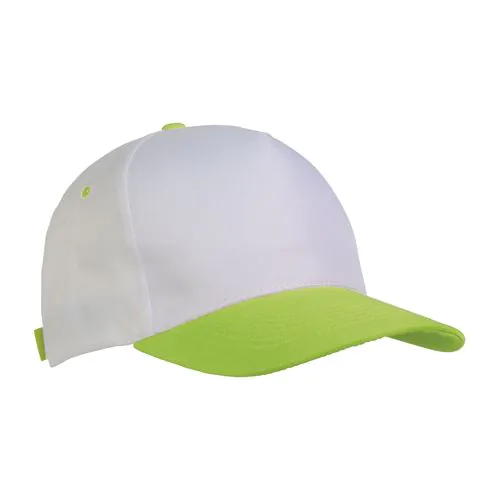 Polyester 5-panel cap with adjustable velcro strap