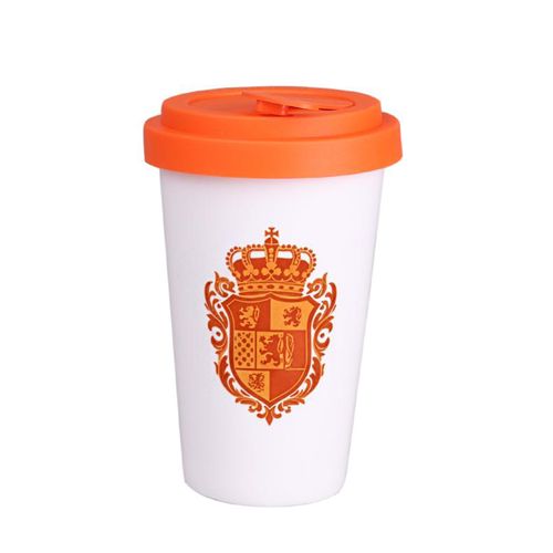 Mug Freedom Lock 280ml white/orange