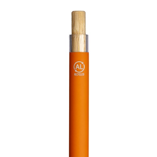 Stylo à bille en aluminium recyclé caoutchouté