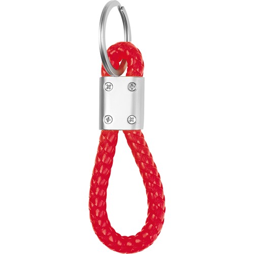 Porte-clés en métal avec cordon en PU ERNEST