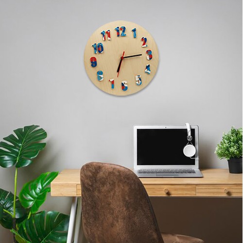 CUSTOMIZABLE WOODEN WALL CLOCK 30CM