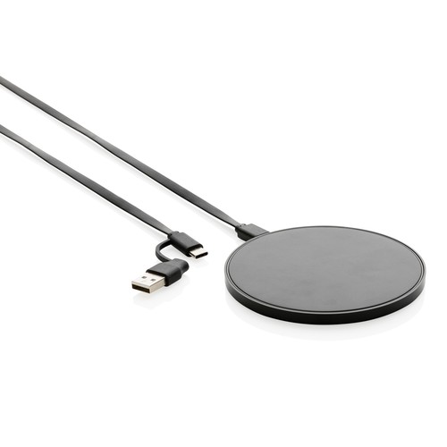 10W Wireless Charger aus RCS Standard recyceltem Kunststoff 10W Wireless Charger aus RCS Standard recyceltem Kunststoff