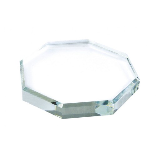 PAPER WEIGHT OCTAGONAL GLASS 120x120x19