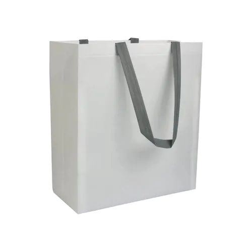 Shopper avec soufflet en TNT laminé 100g/m2 thermosoudé, anses longues Shopper avec soufflet en TNT laminé 100g/m2 thermosoudé, anses longues