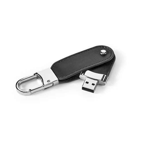 BRAGG 8GB. USB-geheugen met 8 GB in PU en met karabijnhaakclip