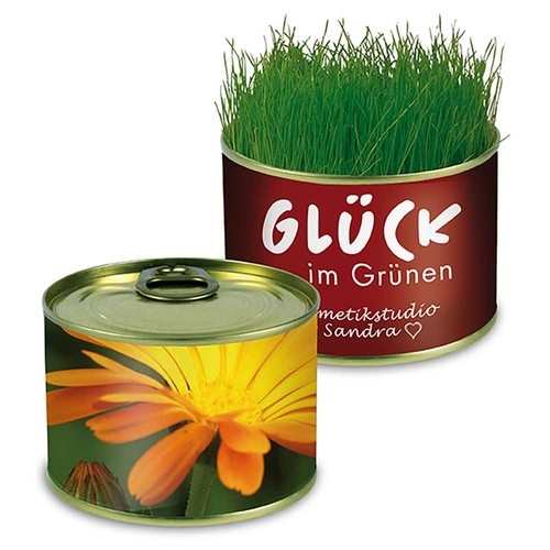 Boite de conserve Nature avec graines - Souci Boite de conserve Nature avec graines - Souci