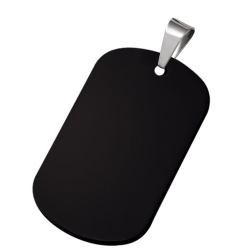 IDENTITY TAG ALUMINIUM BLACK 50x30mm