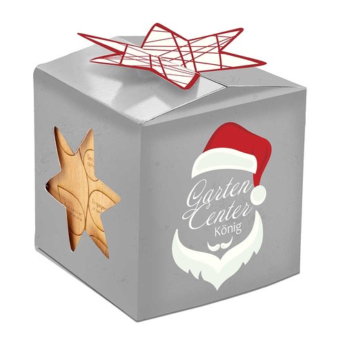 Pot cube boisde bureau en boite star-box avec graines - Piment