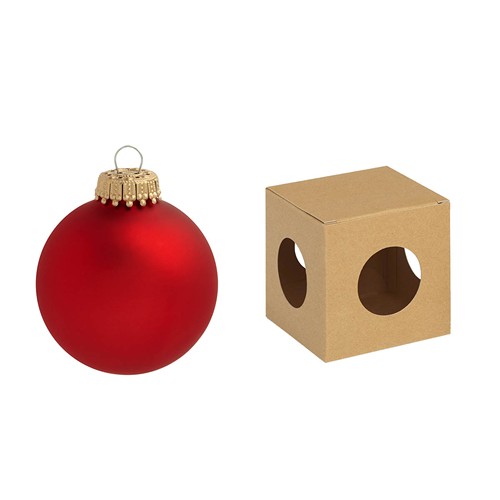 Boule de Noël 7 cm avec sérigraphie 1 couleur - en boîte ECO - couronne dorée - MADE IN GERMANY Boule de Noël 7 cm avec sérigraphie 1 couleur - en boîte ECO - couronne dorée - MADE IN GERMANY