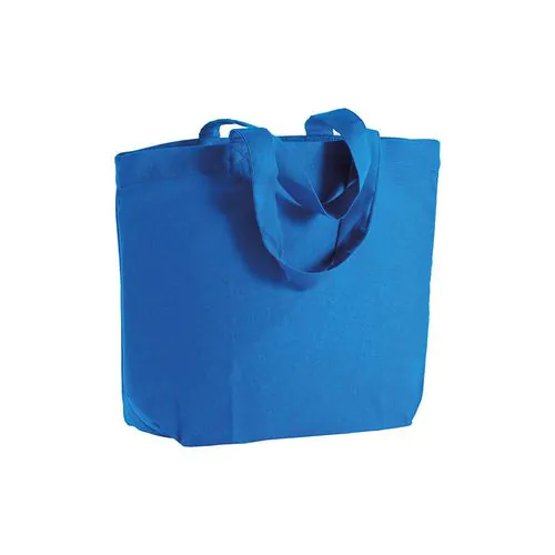 120 g/m2 cotton shopping bag, short handles and bottom gusset