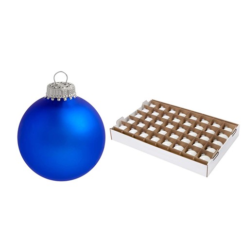 Boule de Noël 6 cm avec impression par tampographie 4-5 couleurs - sur plateau - couronne argentée - MADE IN GERMANY
