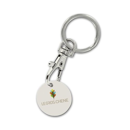 METAL KEY-RING WITH SNAP-HOOK & SHOPPING TROLLEY TOKEN METAL KEY-RING WITH SNAP-HOOK & SHOPPING TROLLEY TOKEN