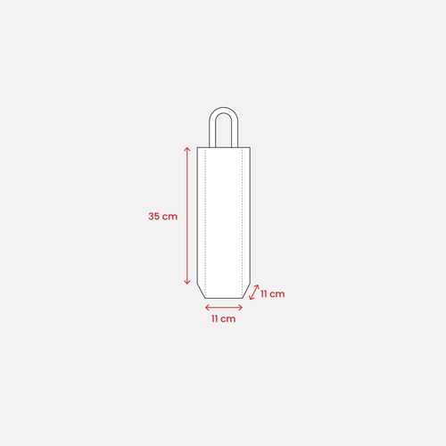 Single bottle carrier bag made of 250 g/m2 recycled cotton