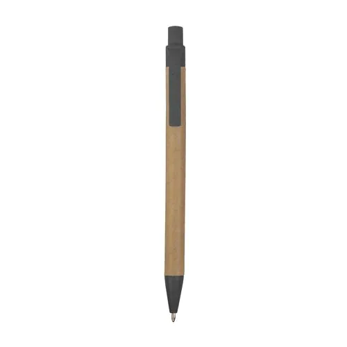 Stylo à déclic en papier recyclé avec détails en paille de blé (50%) et PP (50%)