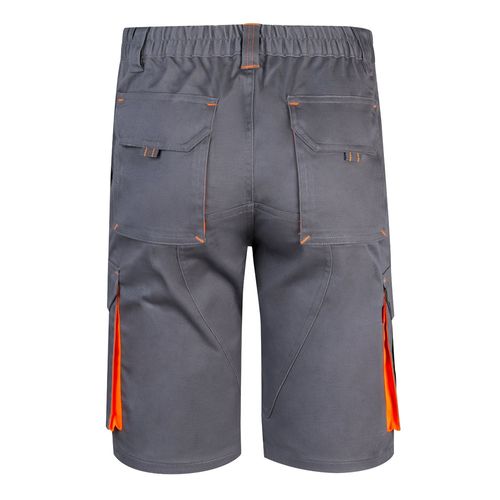 VL HEMERA. Bermuda bicolore elasticizzati con diverse tasche (240g/m²), in cotone (46%), EME (38%) e poliestere (16%)